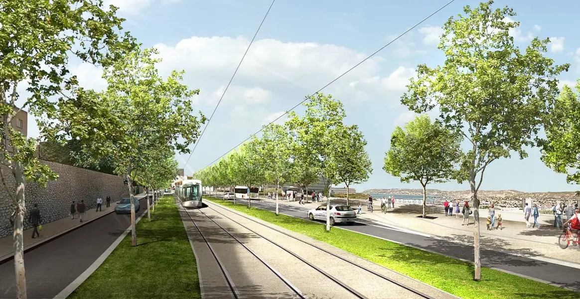 Tramway, extension, Marseille en grand